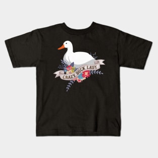 Crazy Duck Lady Kids T-Shirt